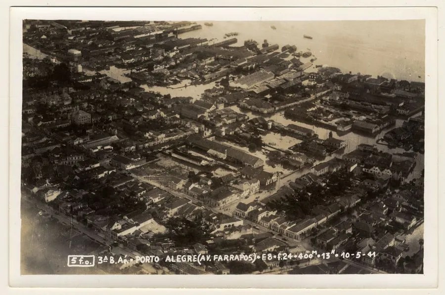 Chuva em Porto Alegre: compare fotos das enchentes históricas de 1941 e de 2024