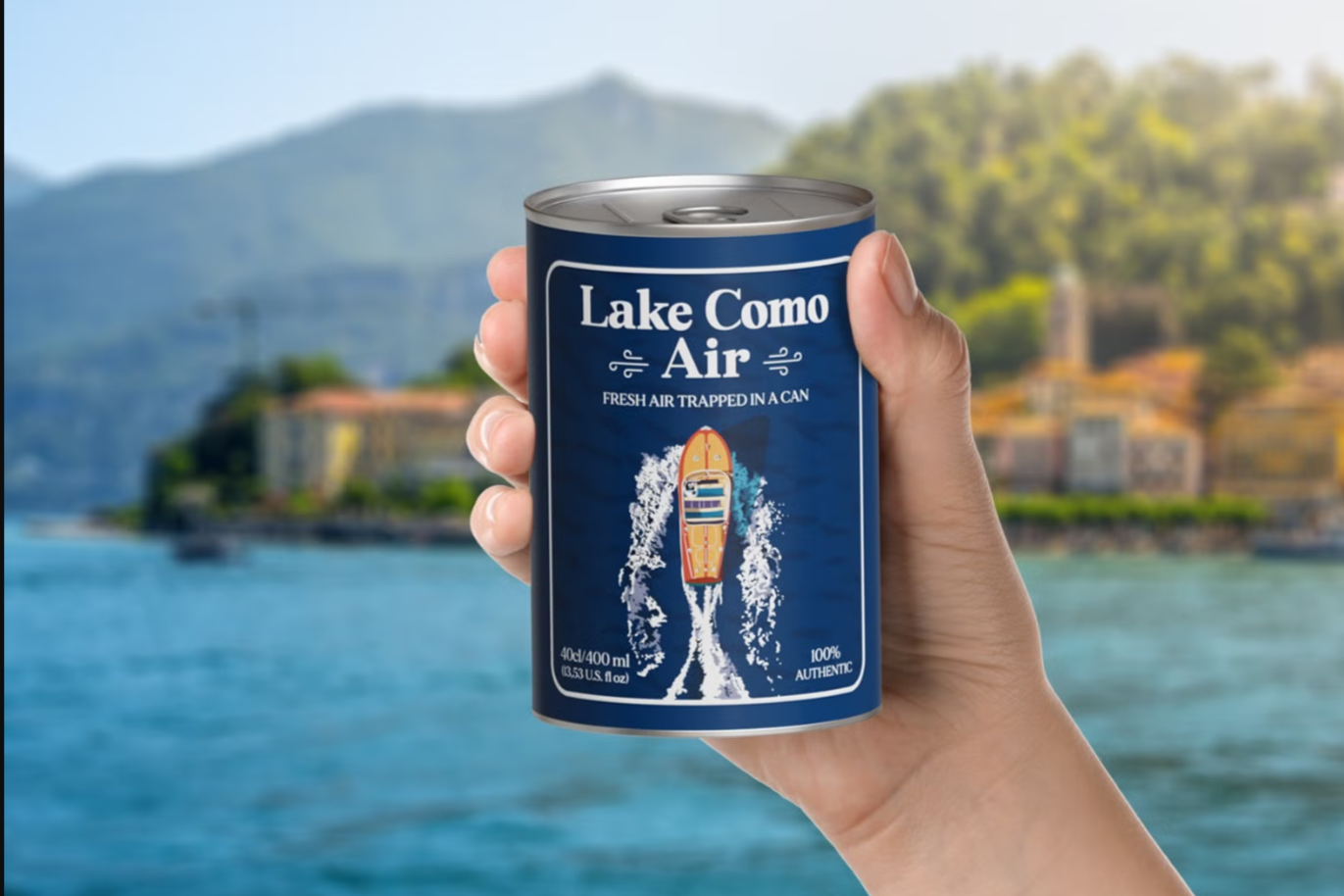 Empresa vende “ar fresco” do Lago di Como, na Itália, por R$ 60