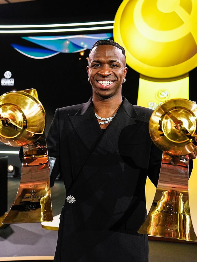 Vinicius Júnior é eleito o melhor do mundo no Globe Soccer Awards