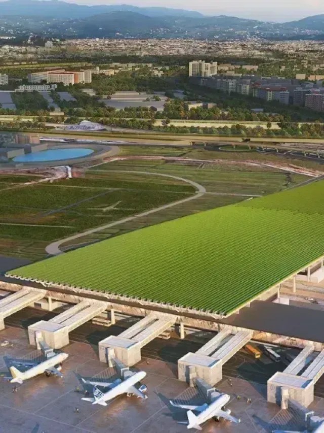 Conheça projeto de aeroporto coberto por vinhedo na Toscana