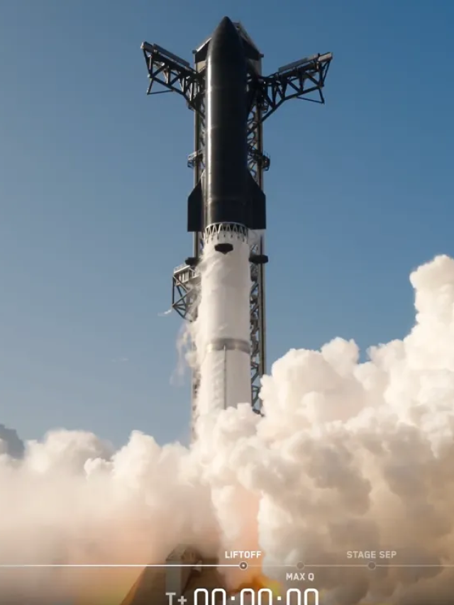 Gigantesco foguete Starship da SpaceX pousa no mar após teste espacial