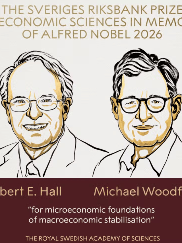 Americanos Hall e Woodford ganham Nobel de Economia de 2026